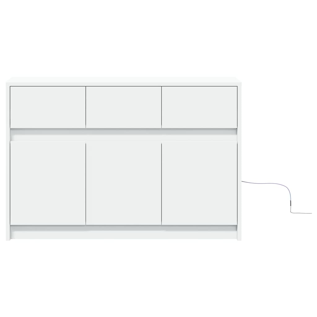 Mobile Porta TV con LED Bianco 91x34x61 cm in Truciolato
