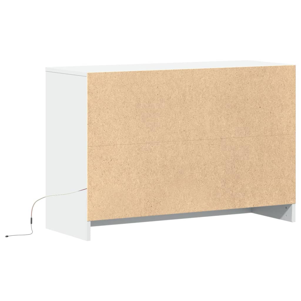 Mobile Porta TV con LED Bianco 91x34x61 cm in Truciolato