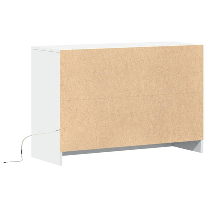 Mobile Porta TV con LED Bianco 91x34x61 cm in Truciolato
