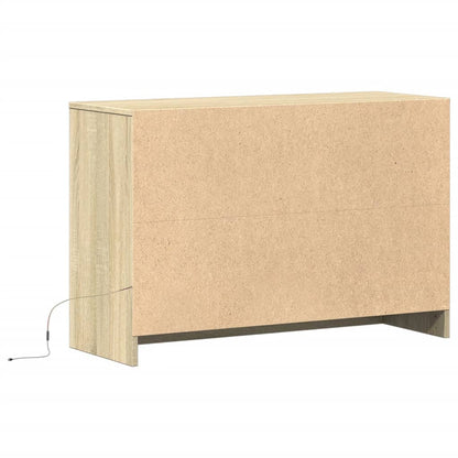 Mobile Porta TV con LED Rovere Sonoma 91x34x61 cm in Truciolato - homemem39