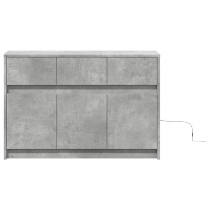 Mobile Porta TV con LED Grigio Cemento 91x34x61 cm Truciolato | homemem39