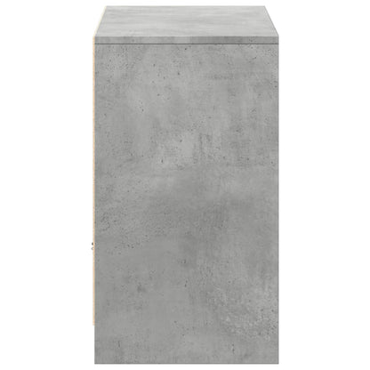 Mobile Porta TV con LED Grigio Cemento 91x34x61 cm Truciolato