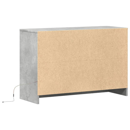 Mobile Porta TV con LED Grigio Cemento 91x34x61 cm Truciolato | homemem39