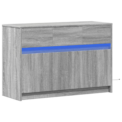 Mobile Porta TV con LED Grigio Sonoma 91x34x61 cm in Truciolato | homemem39