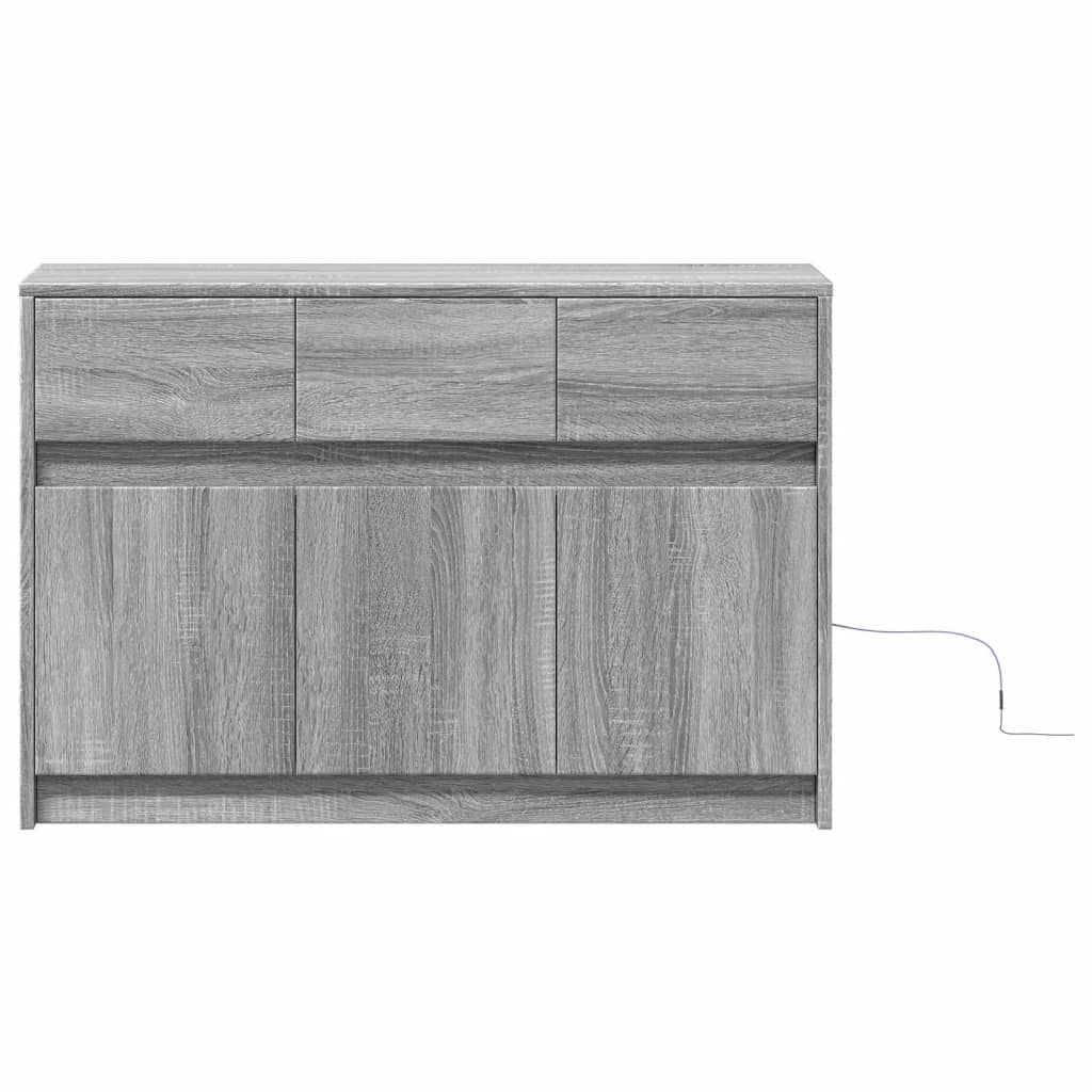 Mobile Porta TV con LED Grigio Sonoma 91x34x61 cm in Truciolato | homemem39