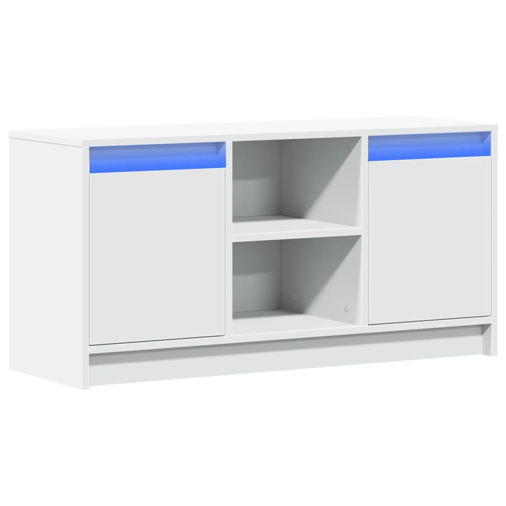 Mobile Porta TV con LED Bianco 100x34x50 cm in Truciolato | homemem39
