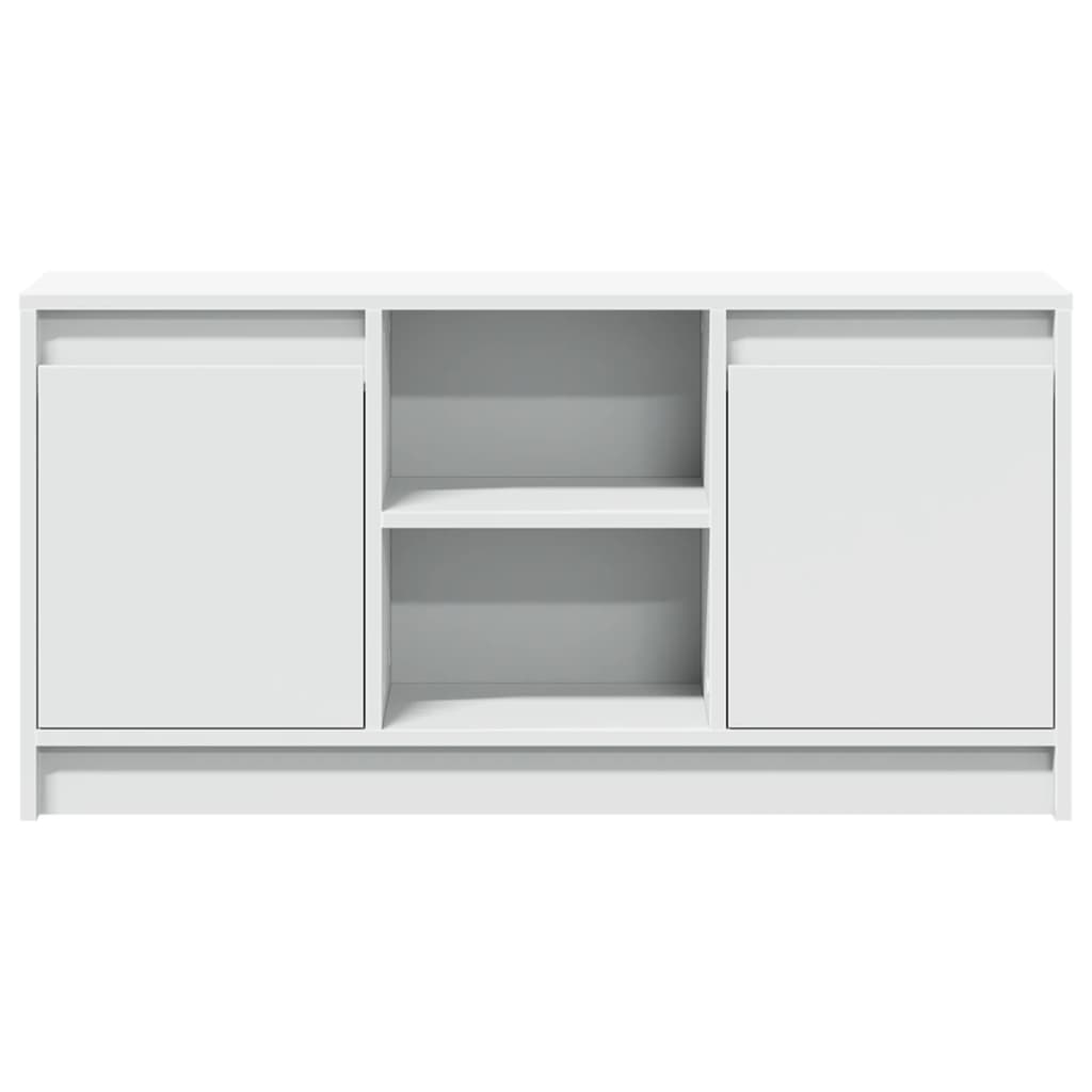 Mobile Porta TV con LED Bianco 100x34x50 cm in Truciolato
