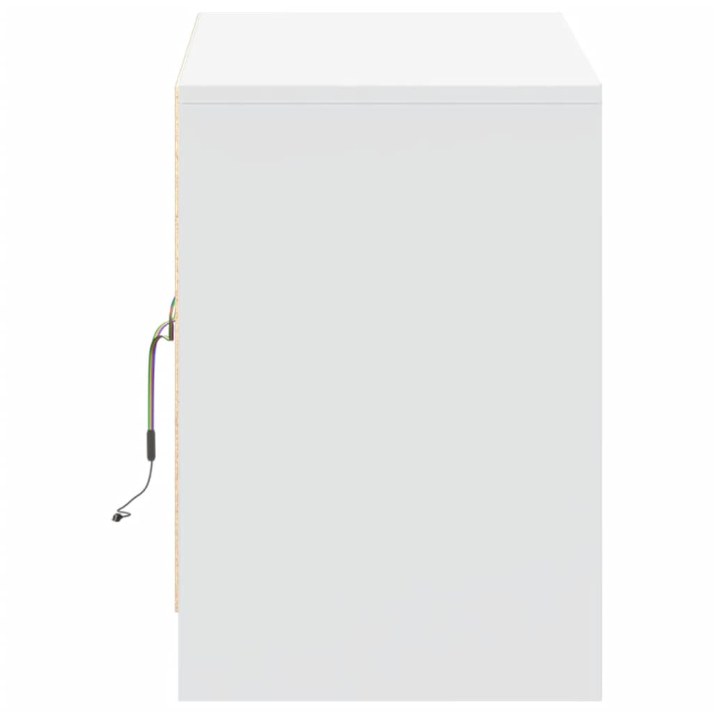 Mobile Porta TV con LED Bianco 100x34x50 cm in Truciolato | homemem39
