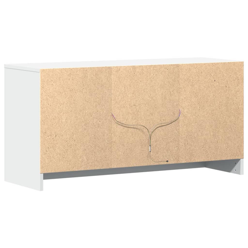 Mobile Porta TV con LED Bianco 100x34x50 cm in Truciolato - homemem39