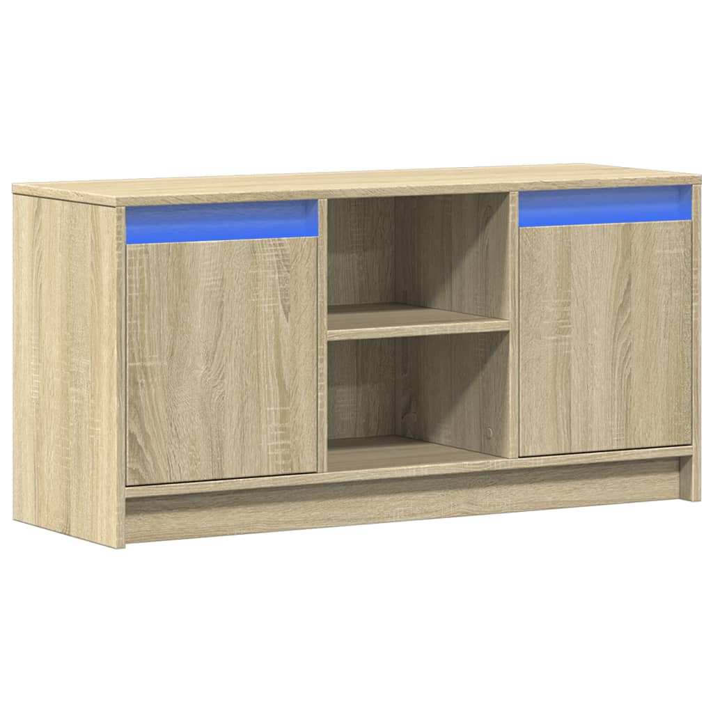 Mobile Porta TV con LED Rovere Sonoma 100x34x50cm in Truciolato | homemem39