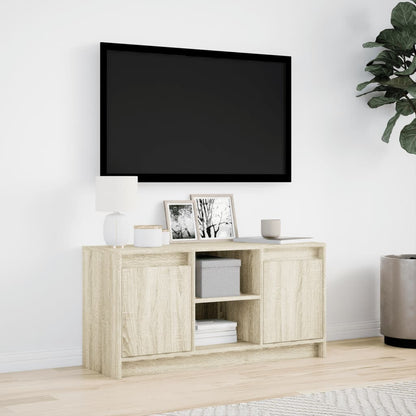 Mobile Porta TV con LED Rovere Sonoma 100x34x50cm in Truciolato