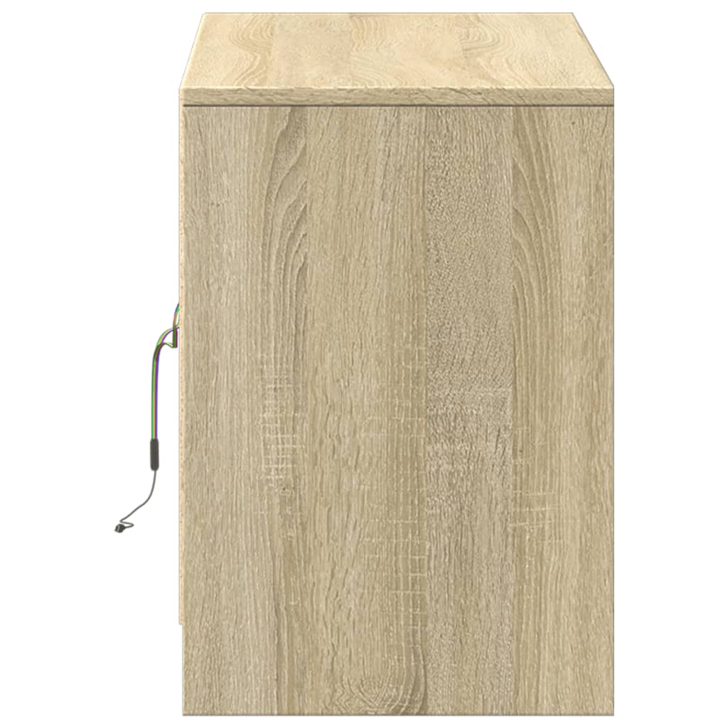 Mobile Porta TV con LED Rovere Sonoma 100x34x50cm in Truciolato | homemem39