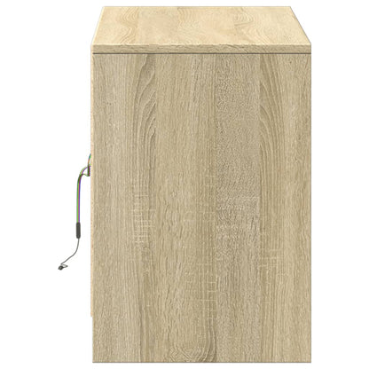 Mobile Porta TV con LED Rovere Sonoma 100x34x50cm in Truciolato | homemem39
