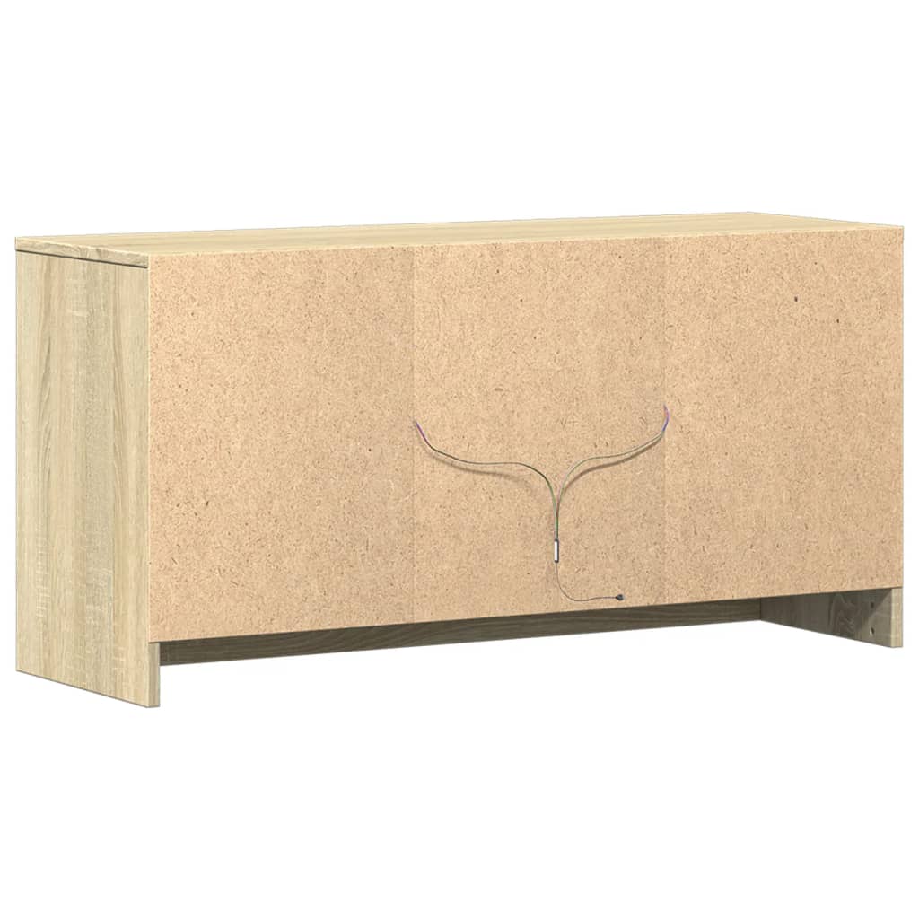Mobile Porta TV con LED Rovere Sonoma 100x34x50cm in Truciolato