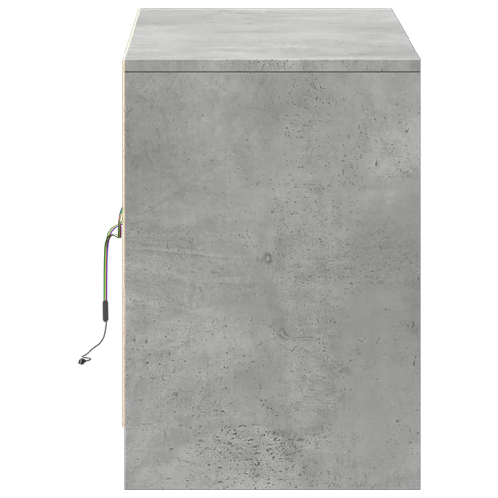 Mobile Porta TV con LED Grigio Cemento 100x34x50 cm Truciolato - homemem39