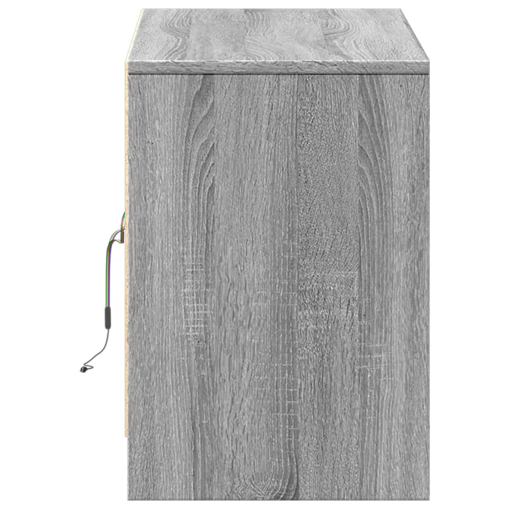 Mobile Porta TV con LED Grigio Sonoma 100x34x50cm in Truciolato - homemem39