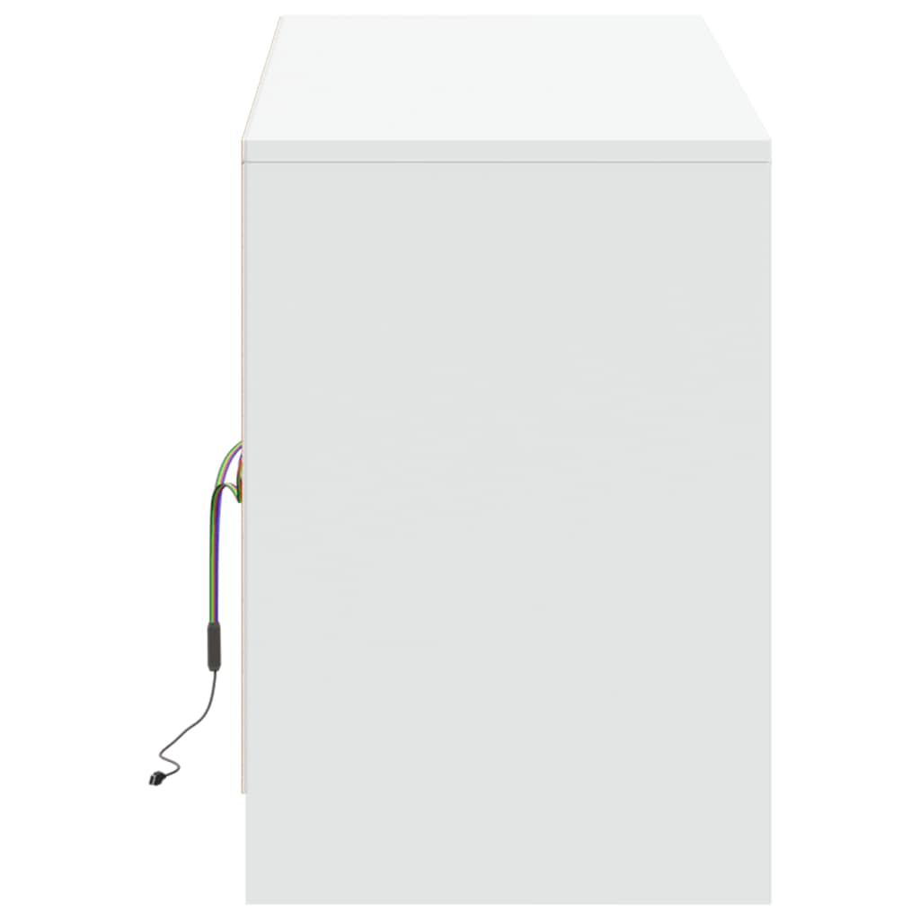 Mobile Porta TV con LED Bianco 139,5x34x50 cm in Truciolato - homemem39