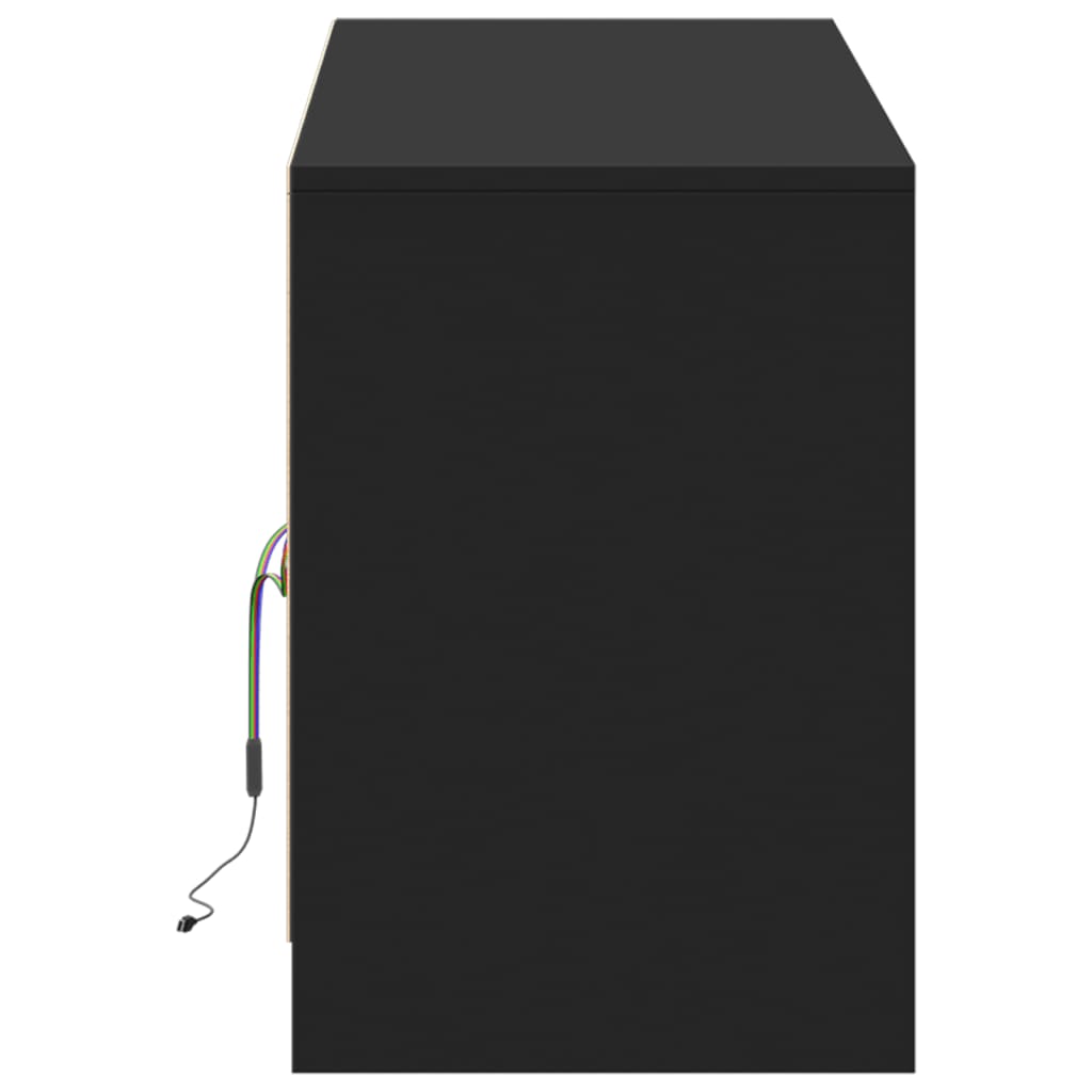 Mobile Porta TV con LED Nero 139,5x34x50 cm in Truciolato - homemem39