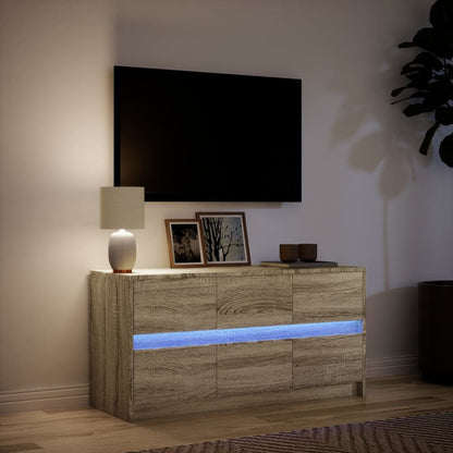 Mobile Porta TV con LED Rovere Sonoma 100x34x50cm in Truciolato - homemem39