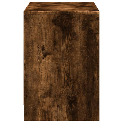 Mobile Porta TV con LED Rovere Fumo 100x34x50 cm in Truciolato - homemem39