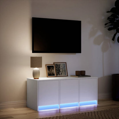 Mobile Porta TV con LED Bianco 97x34x40 cm in Truciolato - homemem39