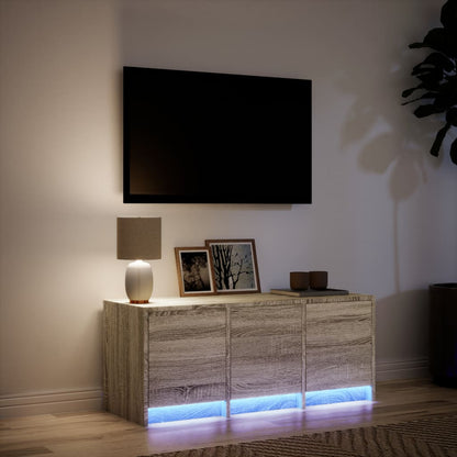 Mobile Porta TV con LED Rovere Sonoma 97x34x40 cm in Truciolato - homemem39