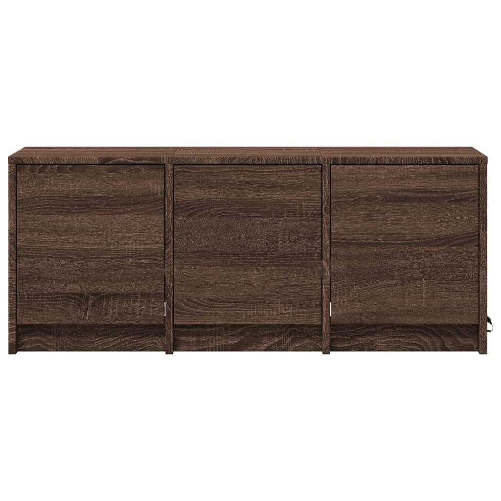 Mobile Porta TV con LED Rovere Marrone 97x34x40 cm Truciolato - homemem39