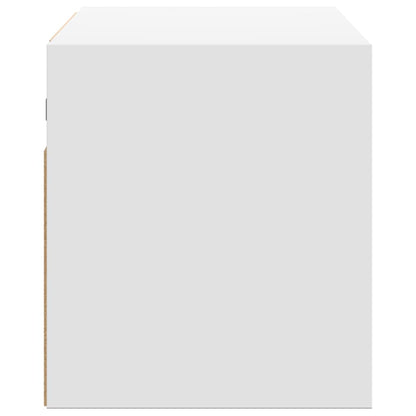 Mobile TV a Parete con Luci LED Bianco 80x31x35 cm - homemem39