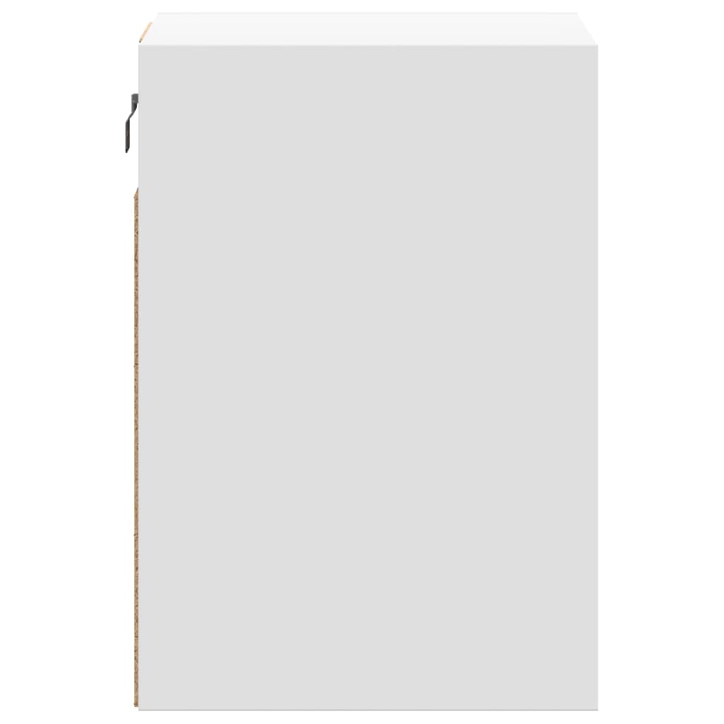 Mobili TV a Parete con Luci LED 2pz Bianchi 40x30x40 cm - homemem39