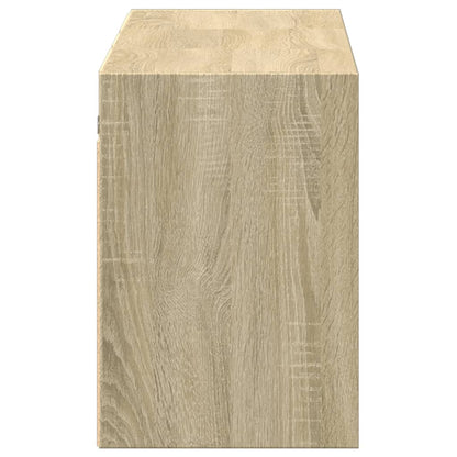 Mobile TV a Parete con Luci LED Rovere Sonoma 130x31x45 cm - homemem39