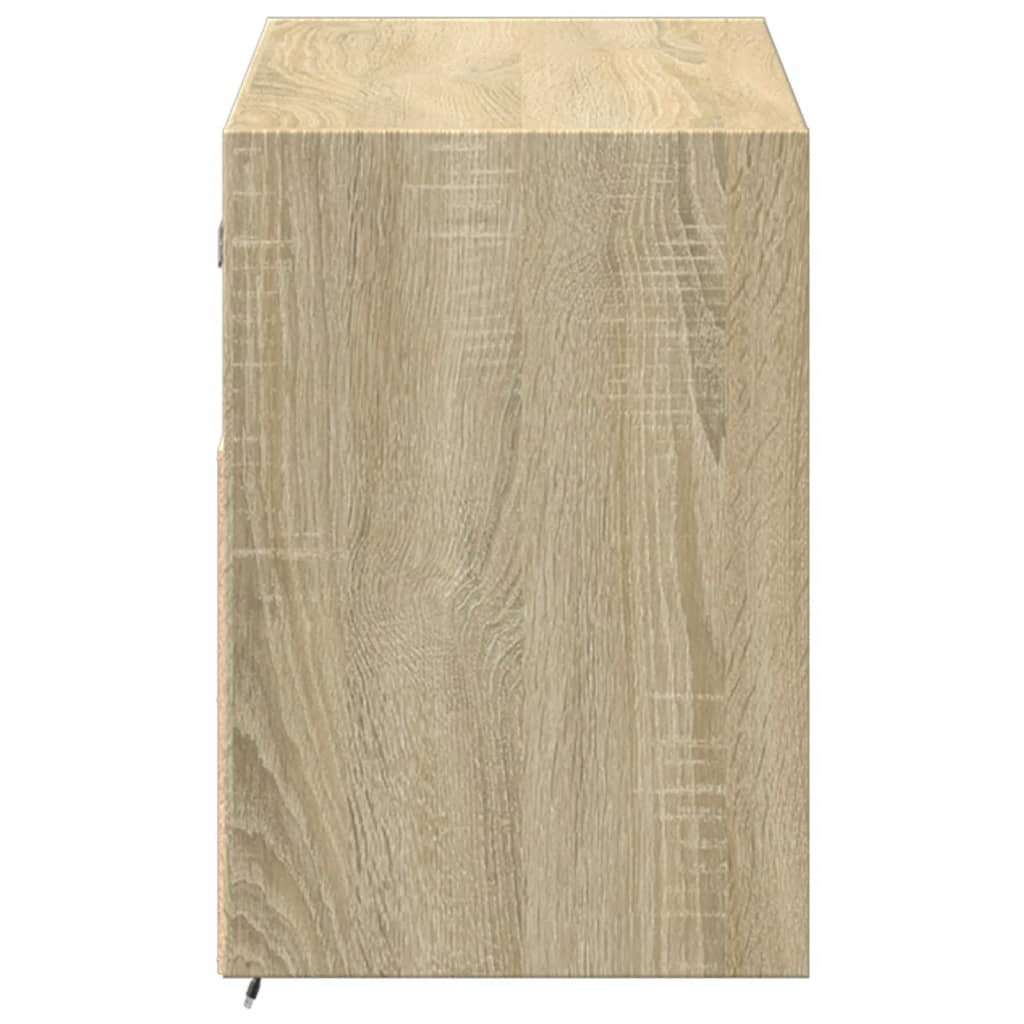 Mobile TV a Parete con Luci LED Rovere Sonoma 100x31x45 cm - homemem39