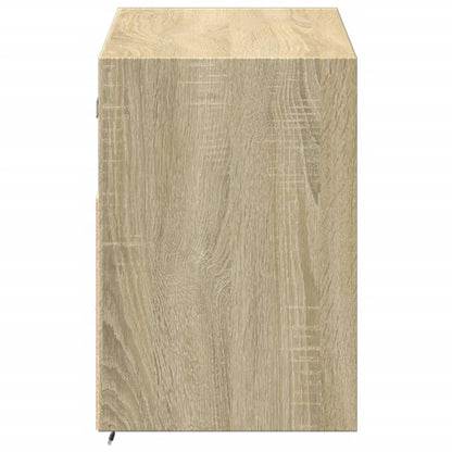 Mobile TV a Parete con Luci LED Rovere Sonoma 100x31x45 cm - homemem39