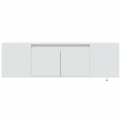 Mobile TV a Parete con Luci LED Bianco 135x31x39,5 cm - homemem39