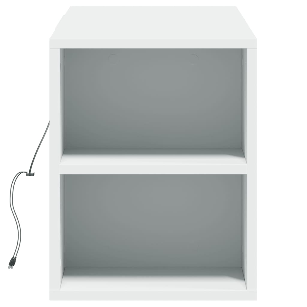 Mobile TV a Parete con Luci LED Bianco 135x31x39,5 cm - homemem39