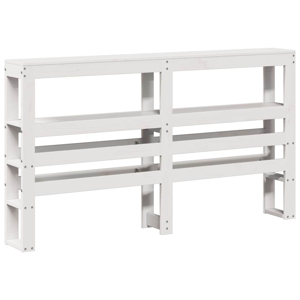 Letto senza Materasso Bianco 135x190 cm Legno Massello di Pino | homemem39