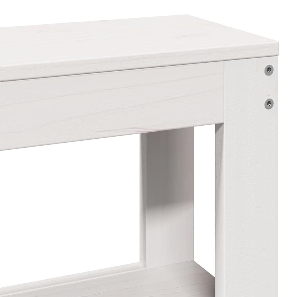 Letto senza Materasso Bianco 135x190 cm Legno Massello di Pino | homemem39