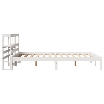 Letto senza Materasso Bianco 120x200 cm Legno Massello di Pino