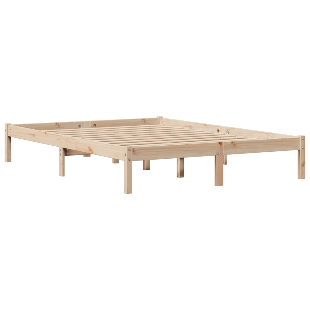 Letto senza Materasso 140x200 cm in Legno Massello di Pino | homemem39
