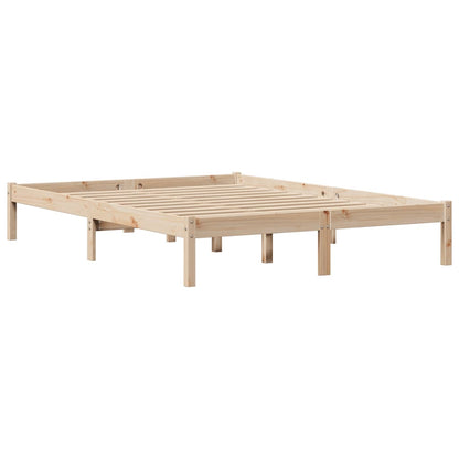 Letto senza Materasso 140x200 cm in Legno Massello di Pino | homemem39