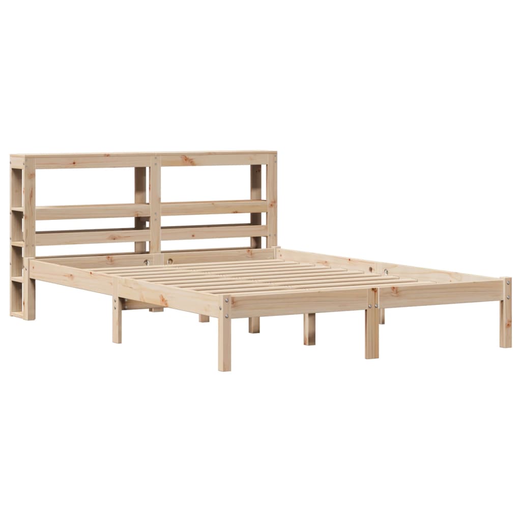 Letto senza Materasso 150x200 cm in Legno Massello di Pino | homemem39