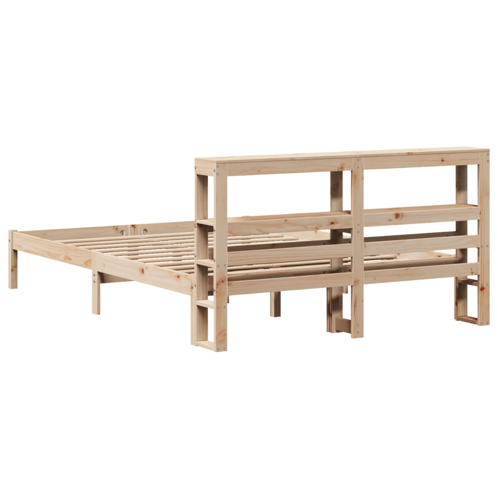 Letto senza Materasso 150x200 cm in Legno Massello di Pino | homemem39