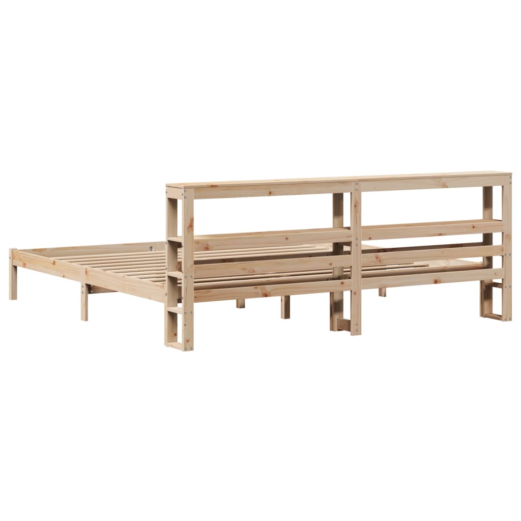 Letto senza Materasso 180x200 cm in Legno Massello di Pino | homemem39