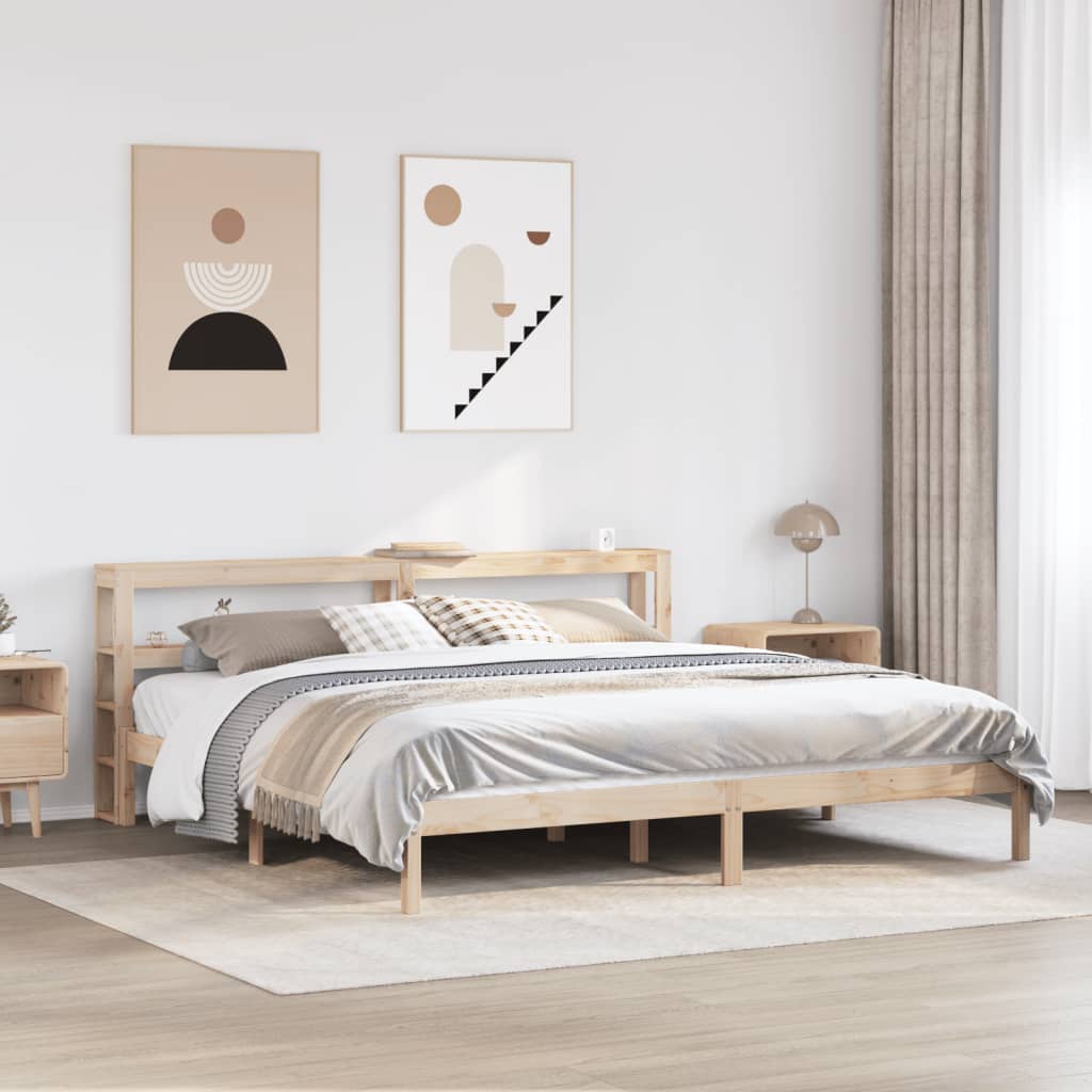 Letto senza Materasso 180x200 cm in Legno Massello di Pino | homemem39