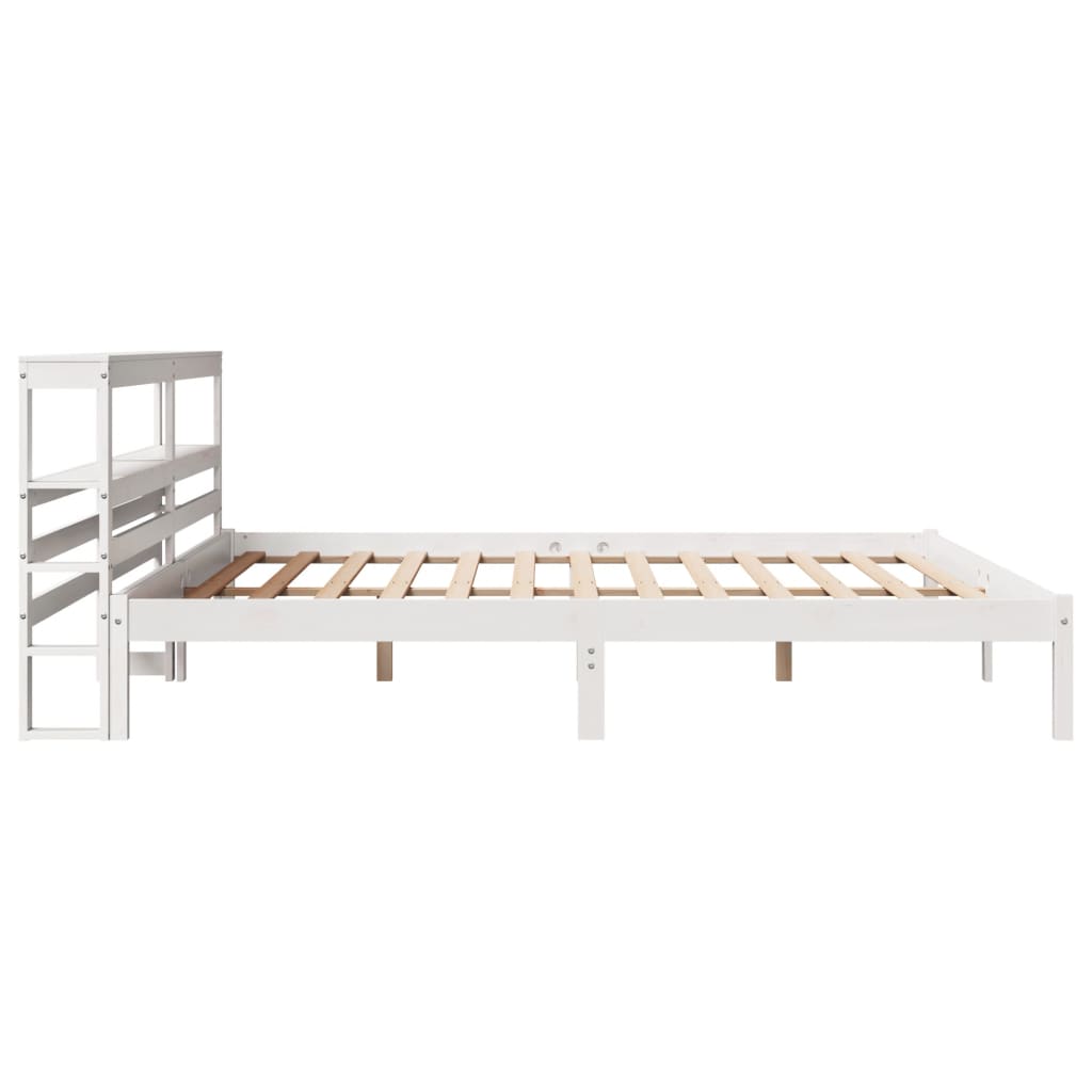 Letto senza Materasso Bianco 180x200 cm Legno Massello di Pino - homemem39