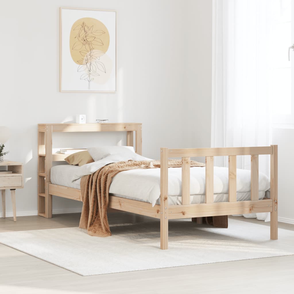 Letto senza Materasso 75x190 cm in Legno Massello Pino - homemem39