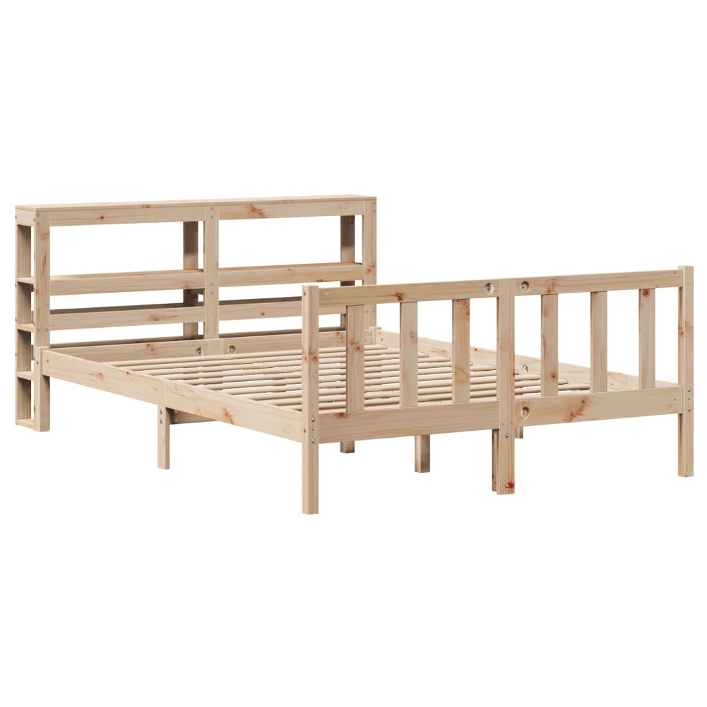 Letto senza Materasso 120x190 cm in Legno Massello di Pino - homemem39