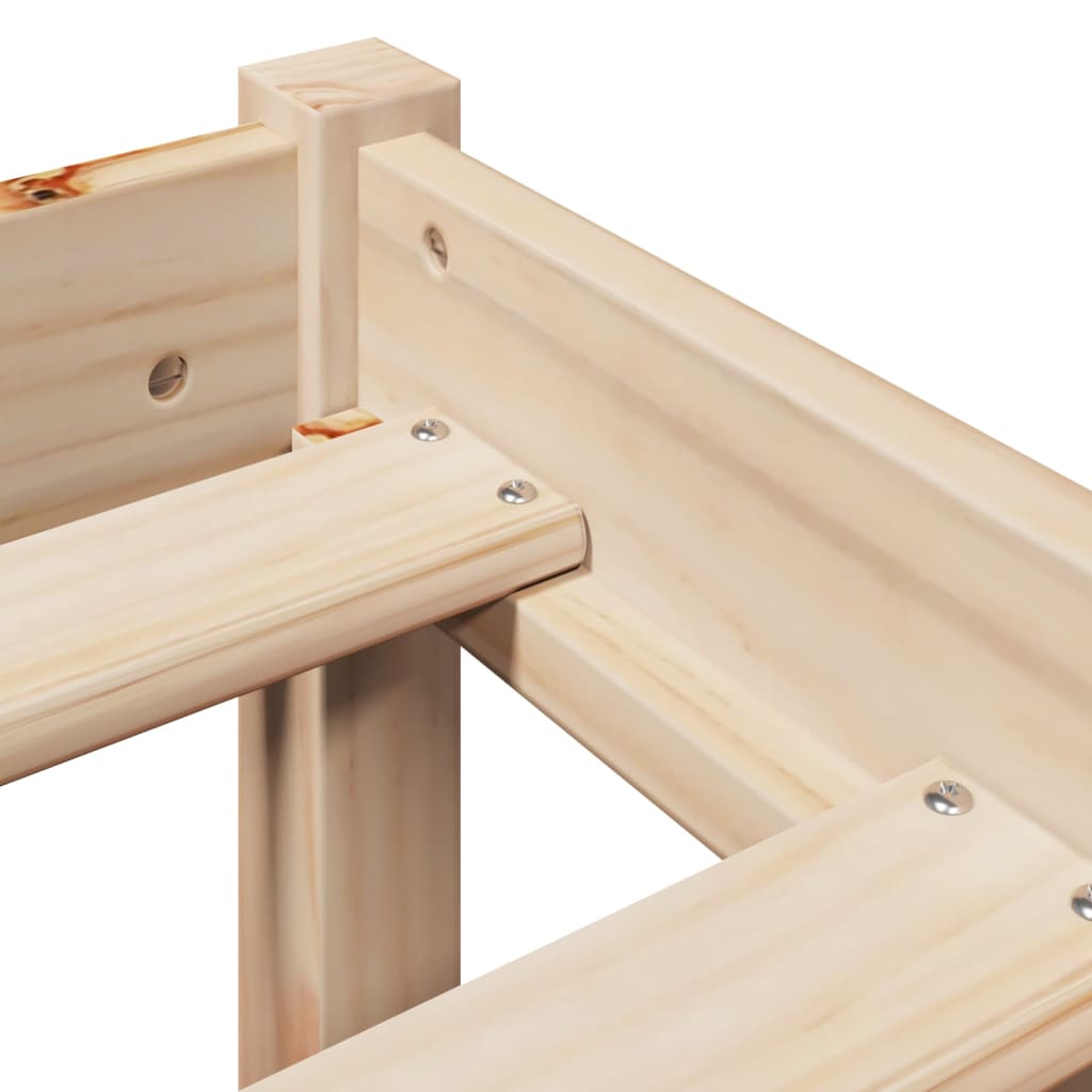 Letto senza Materasso 120x190 cm in Legno Massello di Pino - homemem39