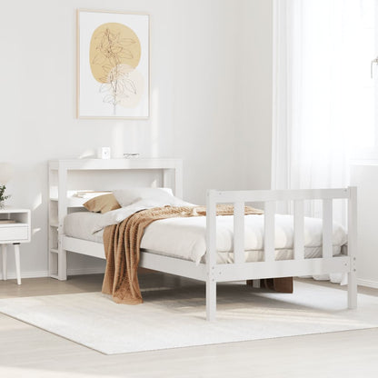 Letto senza Materasso Bianco 90x200 cm Legno Massello di Pino - homemem39