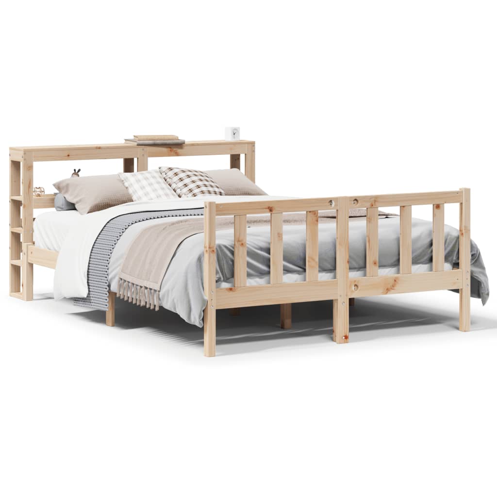 Letto senza Materasso 120x200 cm in Legno Massello di Pino - homemem39