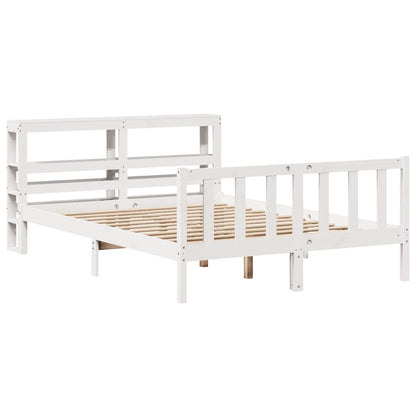 Letto senza Materasso Bianco 120x200 cm Legno Massello di Pino - homemem39